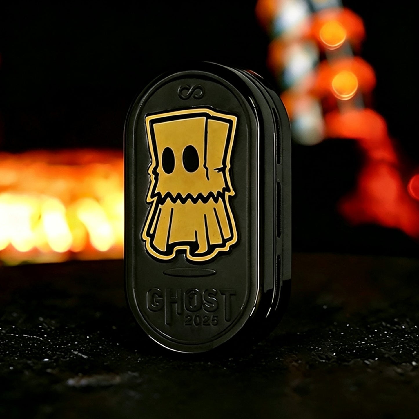Ghost EDC | Dual-Face Stainless Steel | Magnetic Tuning Fork + Spin Rotor | CNC | Engravable
