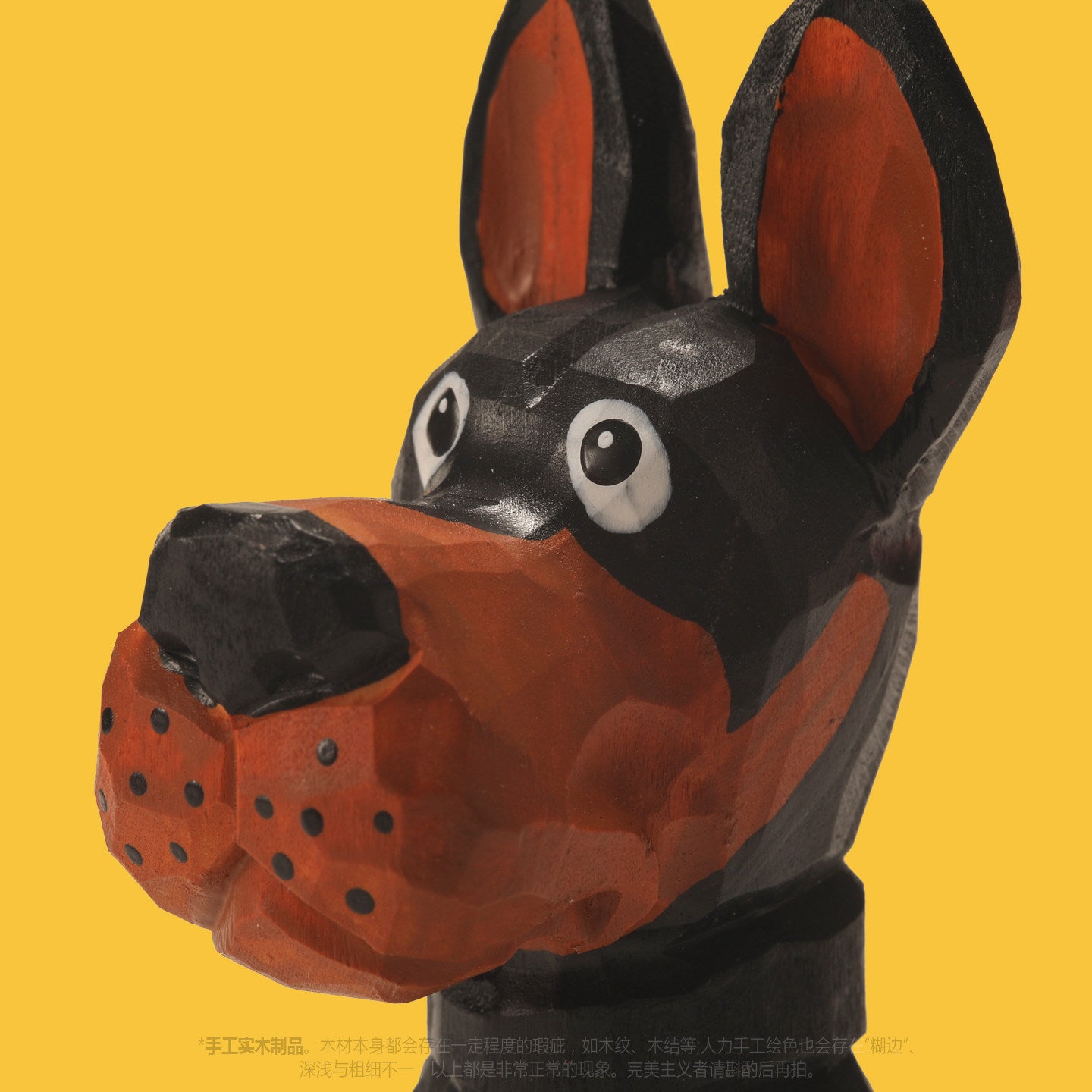 Hand-Carved Doberman Wood Figurine | 3 Styles | Free Engraving | Cute Desk Decor & Gift