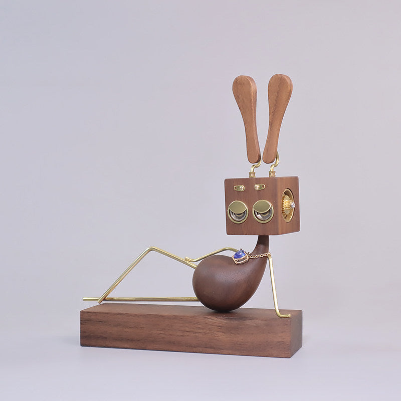 Iconic Character Wood Desktop Companion | Poseable Figurine | Stress Relief & Positive Energy Gift