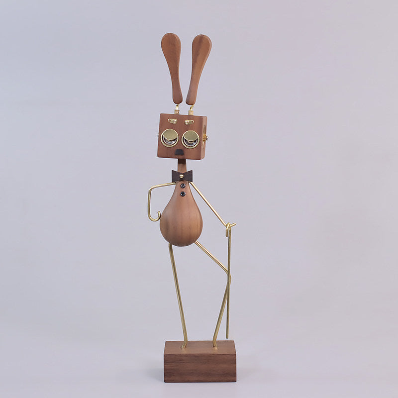 Iconic Character Wood Desktop Companion | Poseable Figurine | Stress Relief & Positive Energy Gift