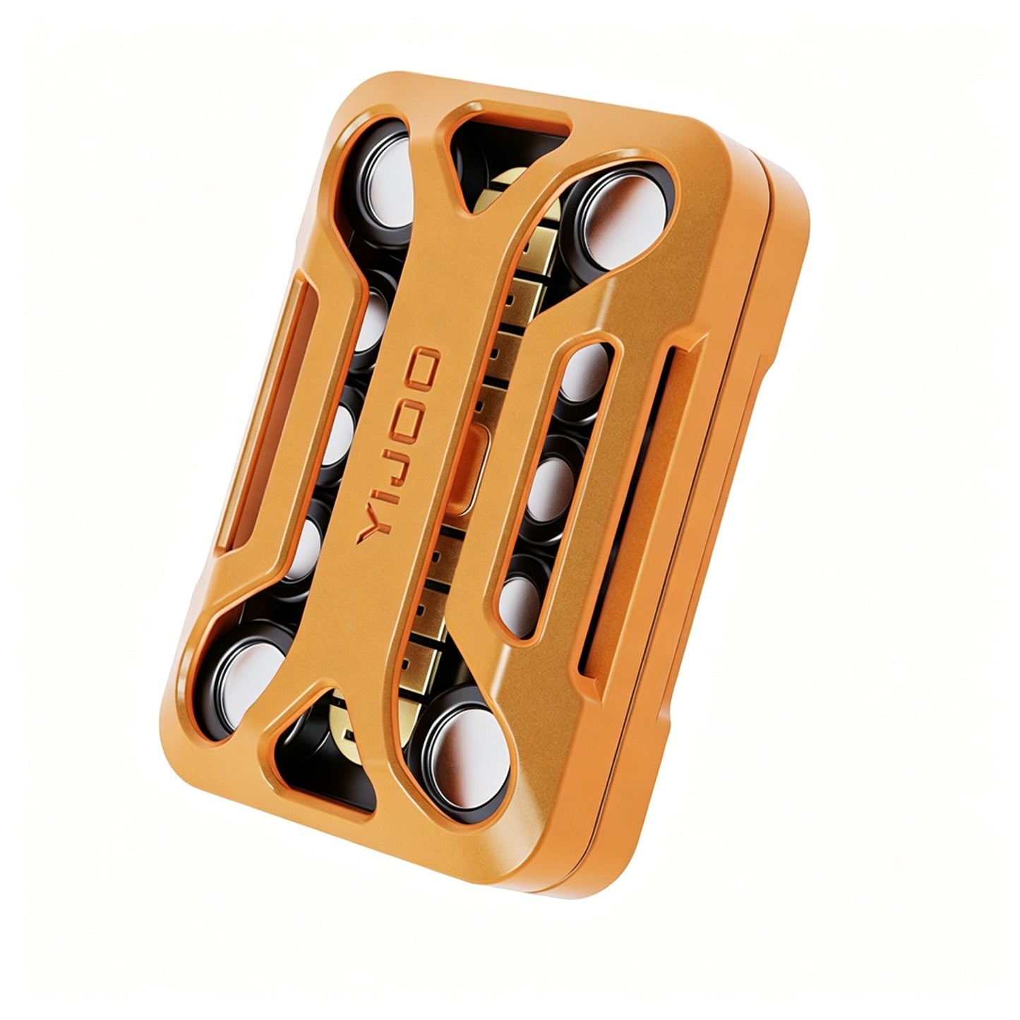 Limitless Tuning Fork EDC Push Card | CNC Aluminum | Dual Brass Resonance | 4 Colors | Engravable