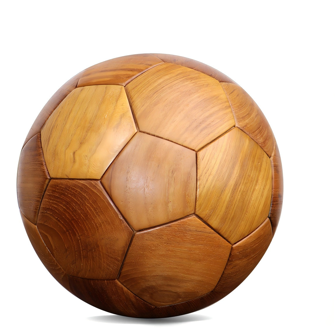 Luban Joinery Wooden Football Puzzle Sculpture | Mortise & Tenon Assembly Desk Decor | Engravable Gift