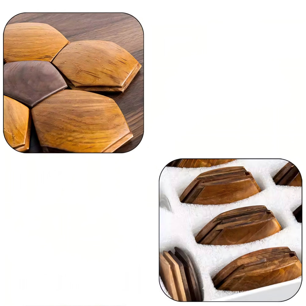 Luban Joinery Wooden Football Puzzle Sculpture | Mortise & Tenon Assembly Desk Decor | Engravable Gift