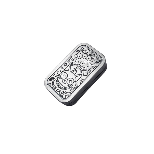 Lucky Cat Triple-Layer Silent Push Card | Metal EDC Fidget Toy | Good Luck Stress Relief Gift