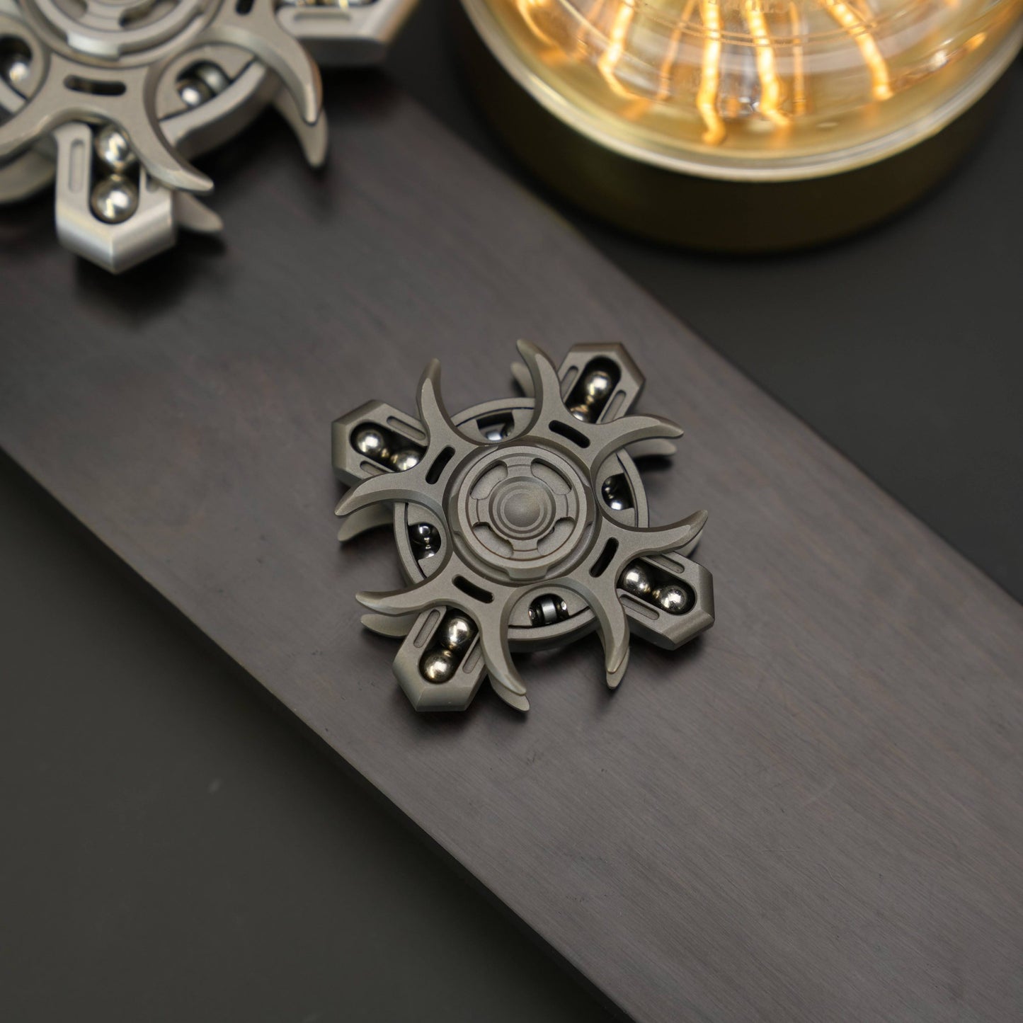 Lunar Ninja Star EDC Fidget Spinner | CNC Titanium Alloy + Stainless Steel | Engravable Stress Relief