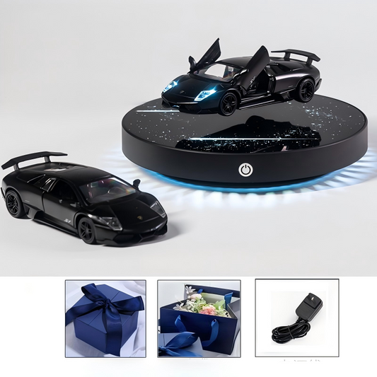 Magnetic Levitating Die-Cast Car Model | 1:36 Alloy Floating 360° Rotating Display | Engravable Gift