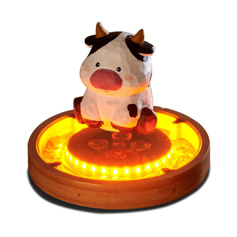 Magnetic Levitating Wood Carving Figurine | Floating Animal Desk Sculpture | Engravable Gift