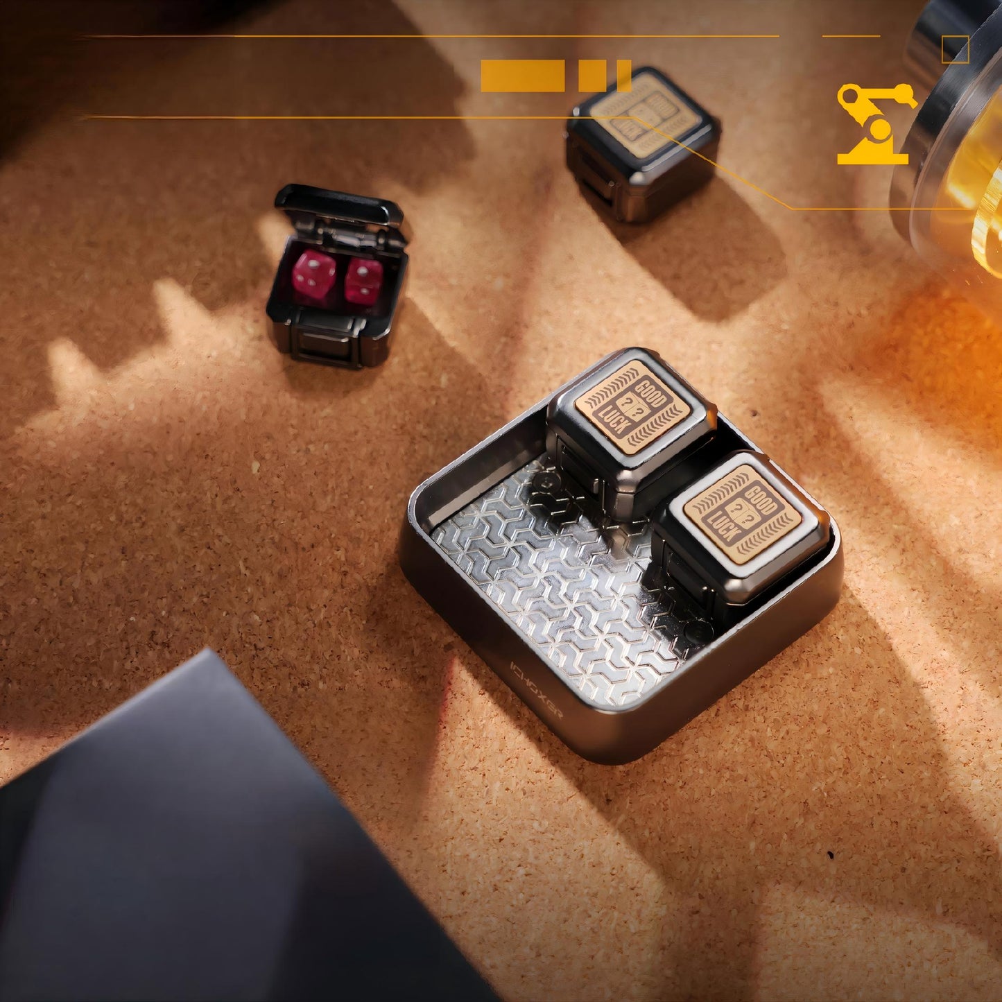 Magnetic Pop Box | Metal EDC Fidget Toy | Tactile Push-Pull Stress Relief | Engravable Gift