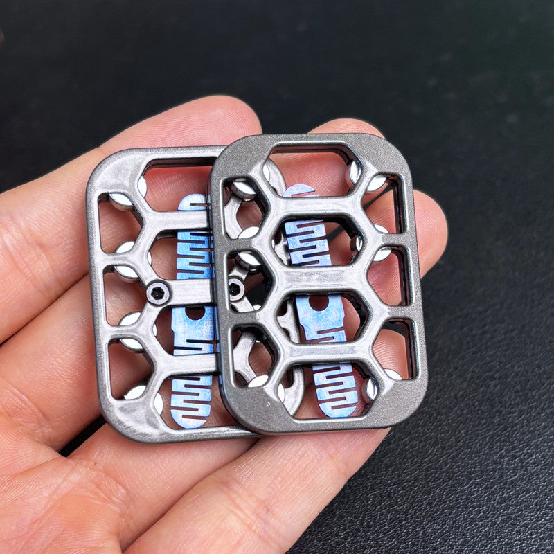 Magnetic Tuning Fork Card Slider EDC Toy | Zinc Alloy Infinite Slide Stress Relief | Engravable