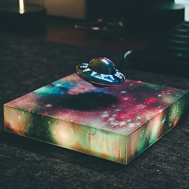 Magnetic Levitating UFO Galaxy Night Light | Color-Changing Star Base | Silent Floating Desk Decor