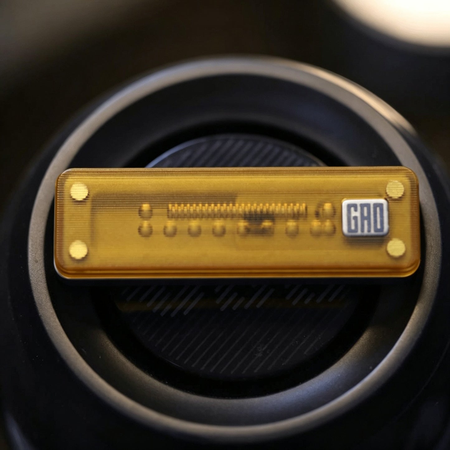 Malt Gold EDC Dual-Track Push Card | Electric Current & Step Click | 24mm Travel | Engravable