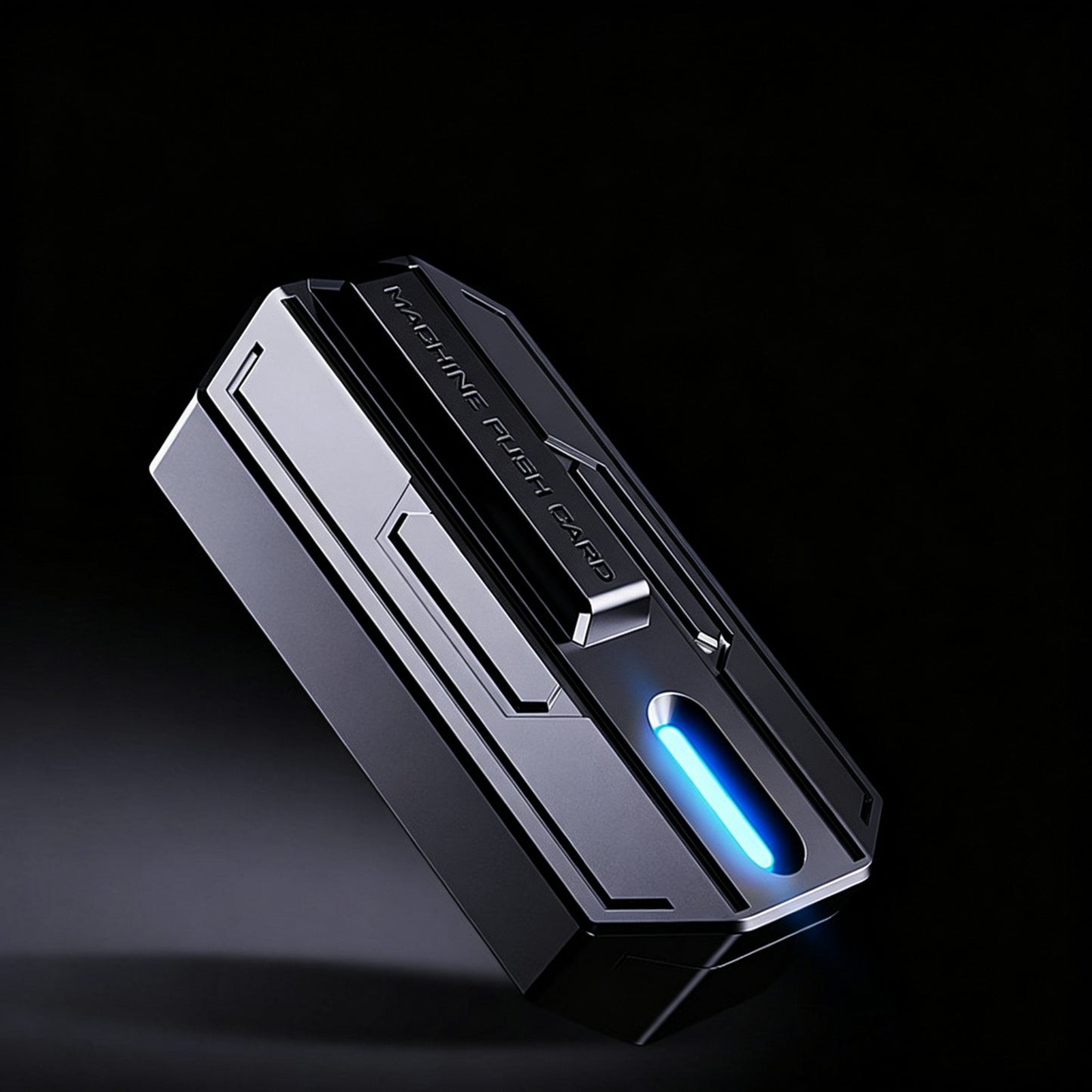 Mecha Magnetic Push Card EDC | High-Density Alloy | LED Glow Slot | Crisp Magnetic Click | Engravable
