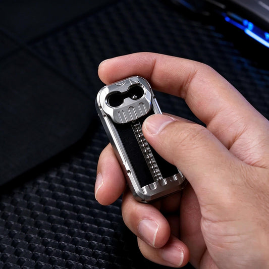 Mecha Skull Mechanical Slider EDC | Stainless Steel, Bead Track