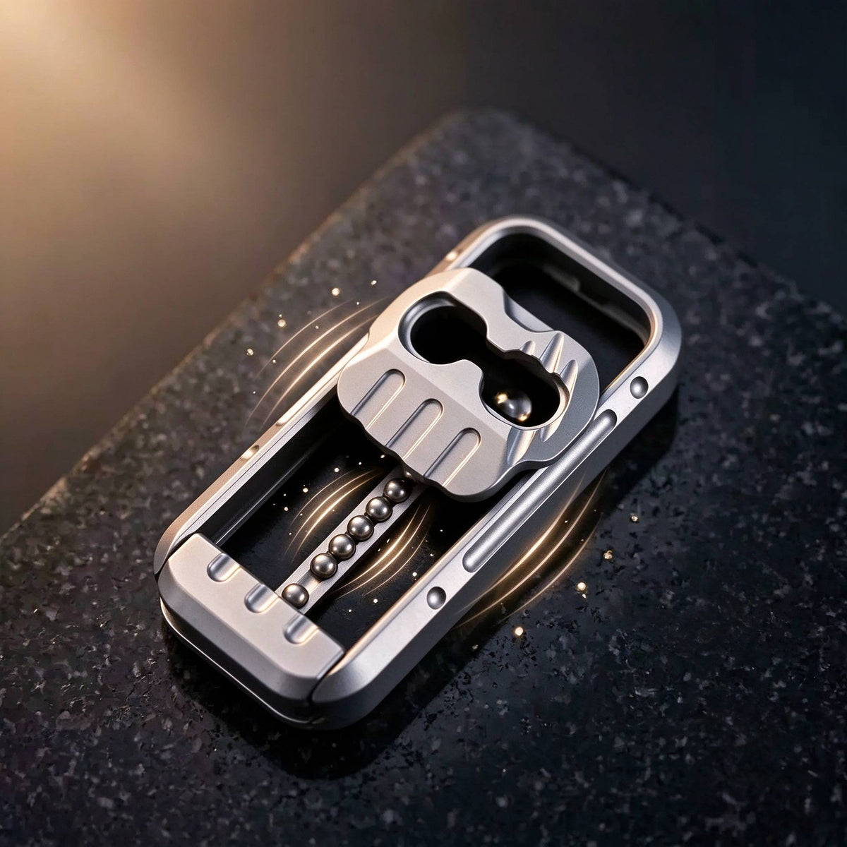 Mecha Skull Mechanical Slider EDC | Stainless Steel, Bead Track