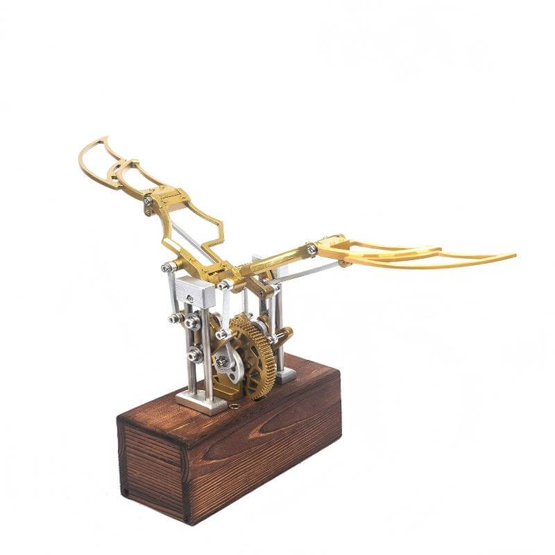 Mechanical Wings Kinetic Sculpture - USB Powered Desktop Art Ornament