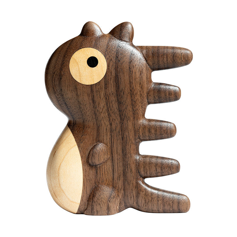 Monster Wood Scalp Massager Comb | Ebony & Walnut Head Massage Tool | Engravable Desk Decor Gift