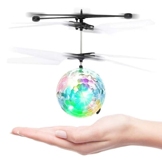 Sensing Aircraft Toy with Gesture Sensing, Featuring a Glowing Suspended Crystal Ball
