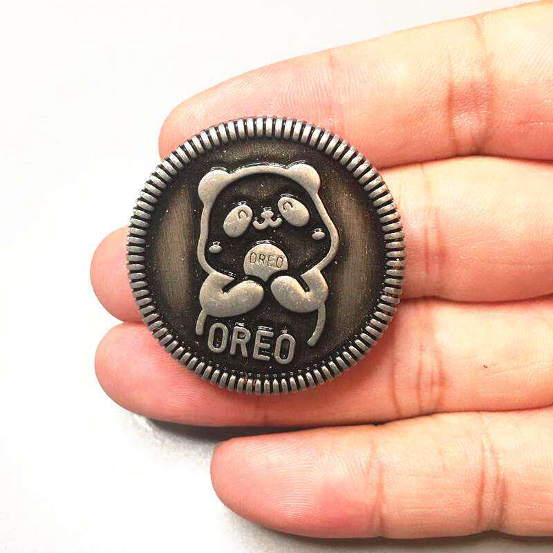 Oreo Cookie EDC Clicker Coin | Metal Fidget Spinner Sound Wave Stress Relief Toy