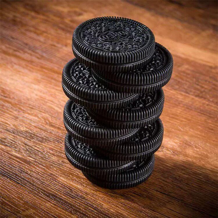 Oreo Cookie EDC Clicker Coin | Metal Fidget Spinner Sound Wave Stress Relief Toy