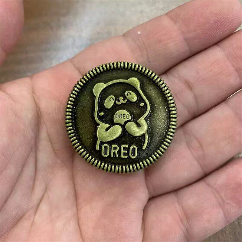 Oreo Cookie EDC Clicker Coin | Metal Fidget Spinner Sound Wave Stress Relief Toy