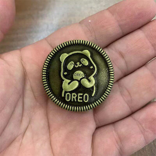 Oreo Cookie EDC Clicker Coin | Metal Fidget Spinner Sound Wave Stress Relief Toy