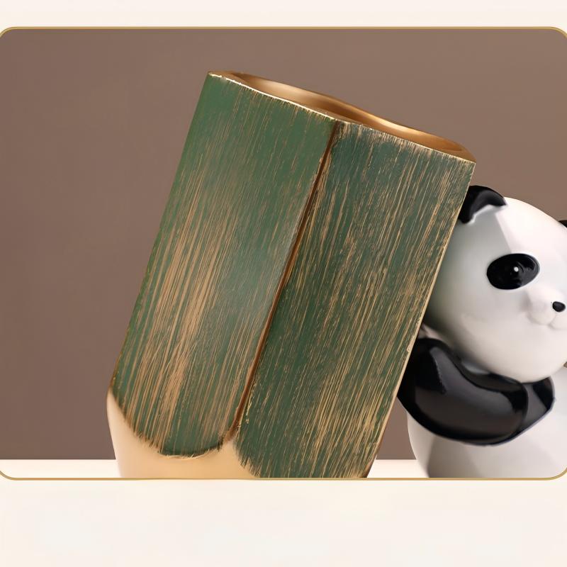 Your Desk Panda Buddy | Bamboo Pen & Pencil Holder Organizer
