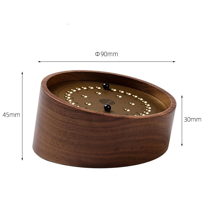 Planet-Shaped Wood Calendar - Handcrafted Desktop Ornament with Magnetic Beads