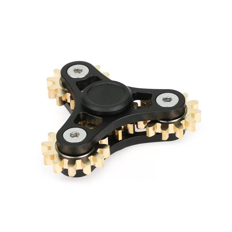 Planetary Gear Linkage Fidget Spinner | CNC Aerospace Aluminum Brass Gears EDC Stress Relief Toy
