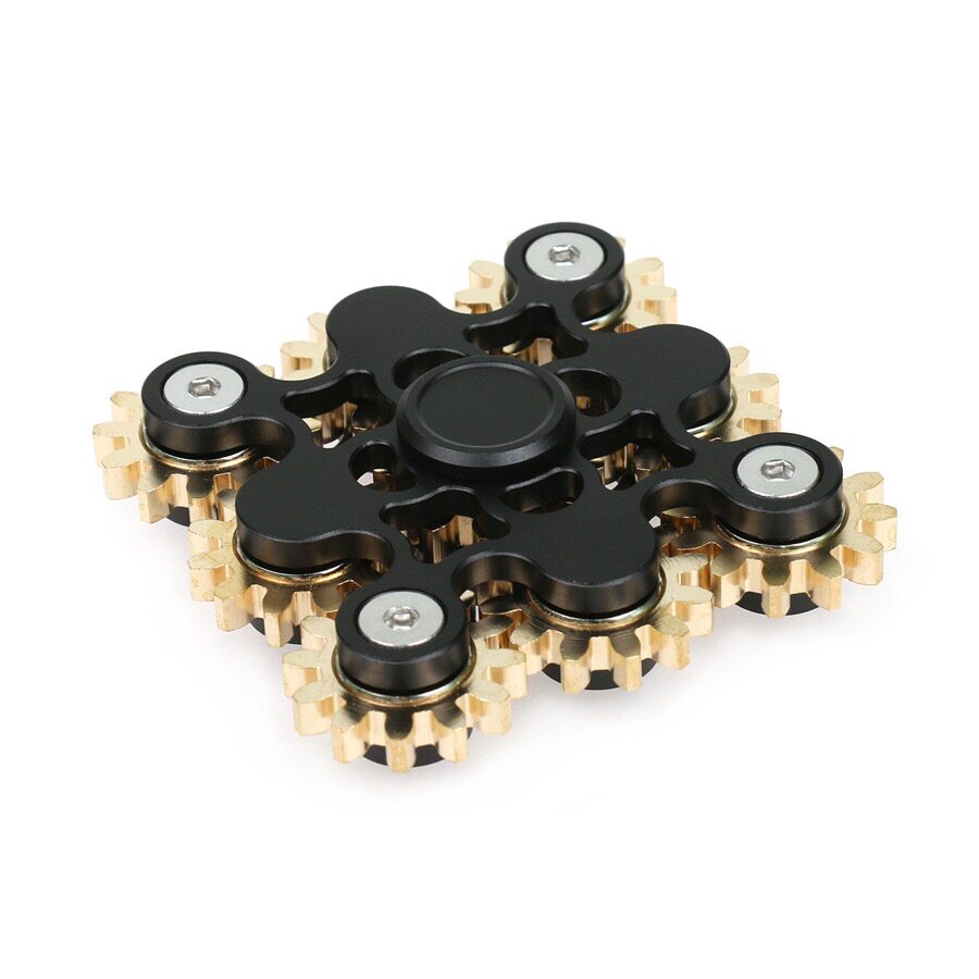 Planetary Gear Linkage Fidget Spinner | CNC Aerospace Aluminum Brass Gears EDC Stress Relief Toy