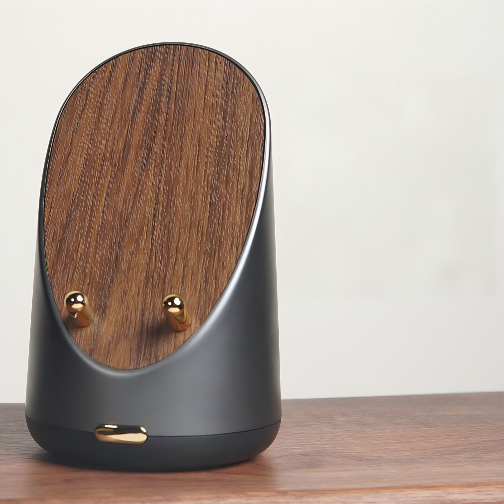 Proximity Sensing Speaker | No Bluetooth Needed | 15W Wireless Charger Clock Phone Stand 4-in-1 | Engravable