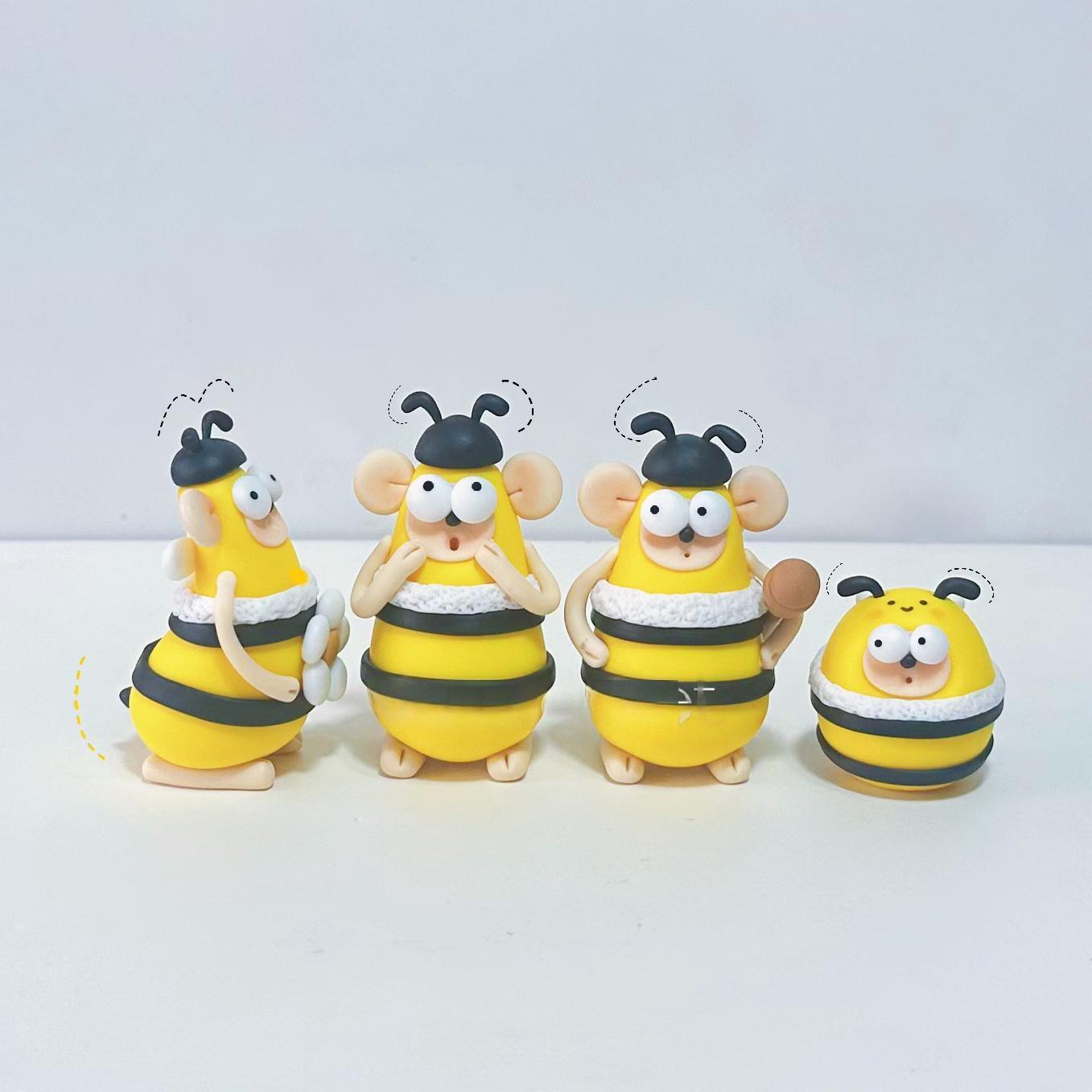 Resin Mouse Desktop Ornament Set - Collectible Figurines