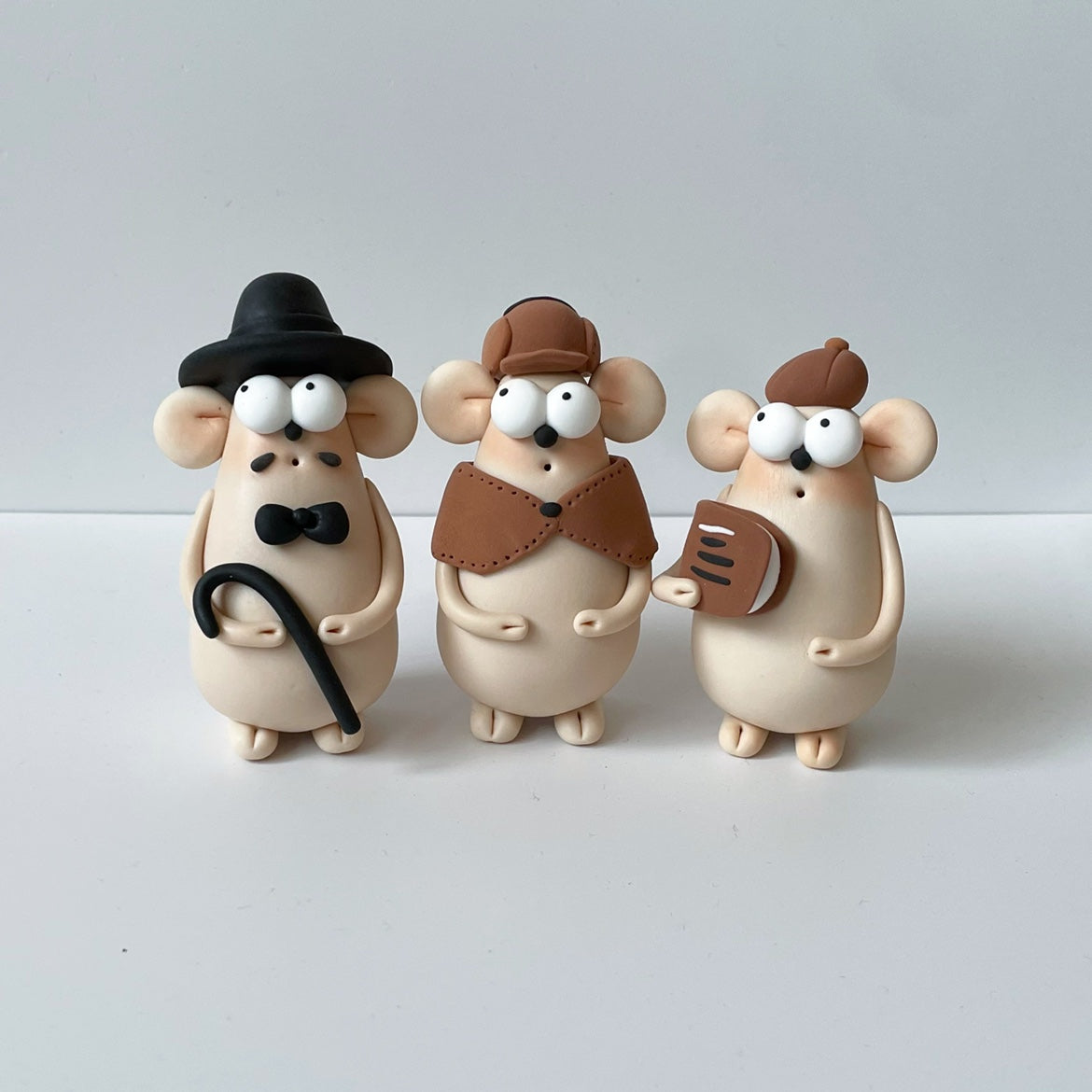Resin Mouse Desktop Ornament Set - Collectible Figurines