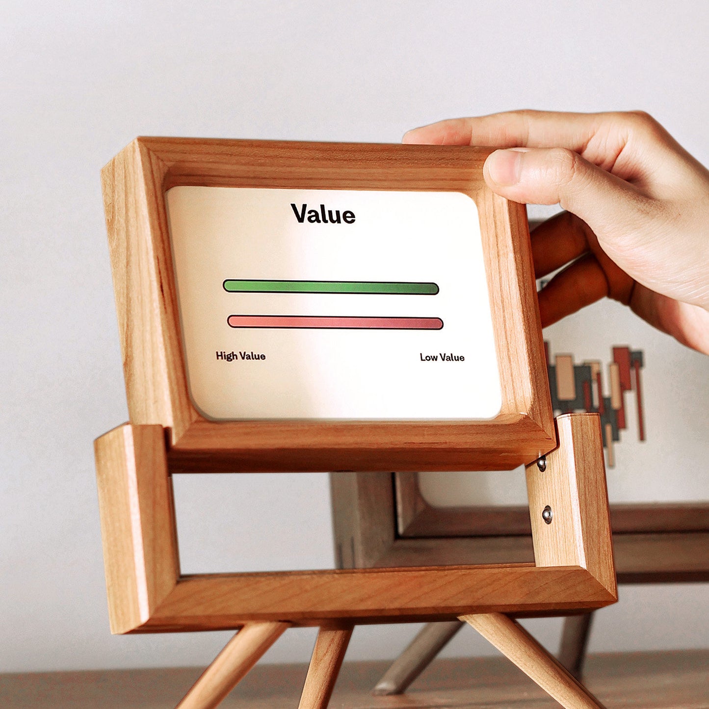 Retro TV Photo Frame | Wooden Desktop Ornament | Custom Photo Print Gift