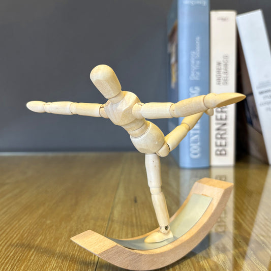 Rocking Man | Magnetic Wooden Mannequin Desk Ornament | Articulated Stress Relief Gift