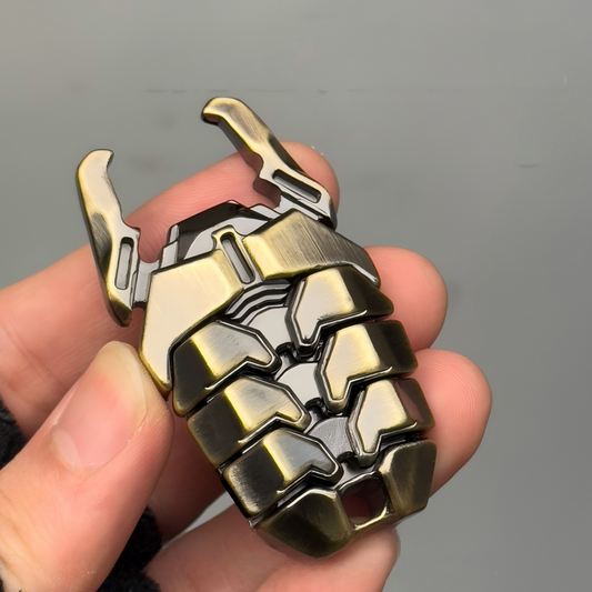 Sacred Scarab Mech EDC Clicker | Bottle Opener Press Button Zinc Alloy EDC Toy | Engravable