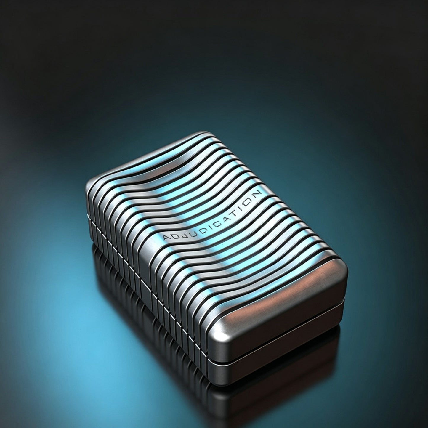 Soap Bar Infinite Push Card EDC | Zinc Alloy | Spring Click Sound | Magnetic | Midnight Black & Silver | Engravable