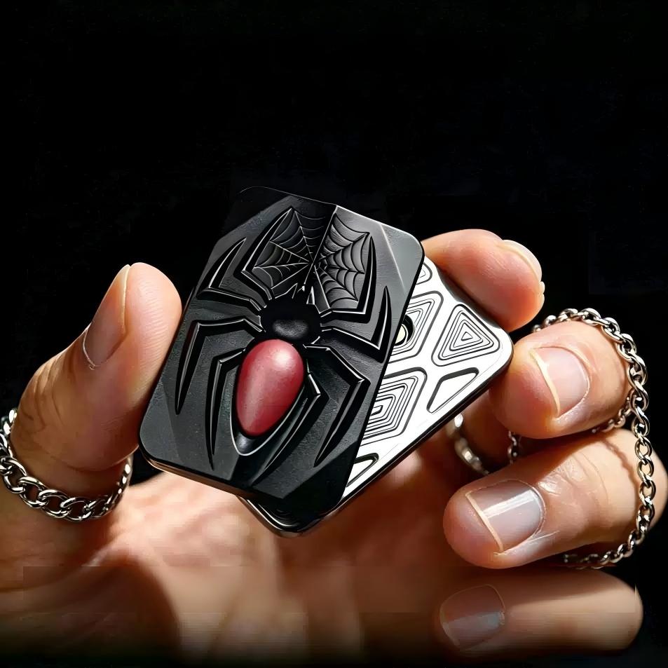 Spider Web Limitless Slider EDC | Full Metal, 3D Sculpted Relief