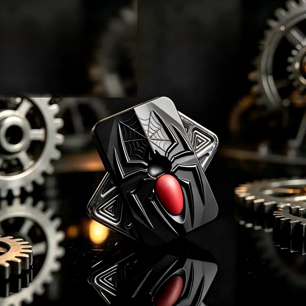 Spider Web Limitless Slider EDC | Full Metal, 3D Sculpted Relief