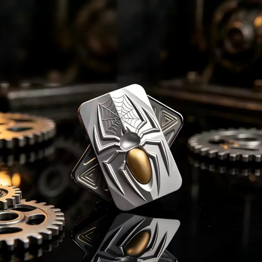 Spider Web Limitless Slider EDC | Full Metal, 3D Sculpted Relief