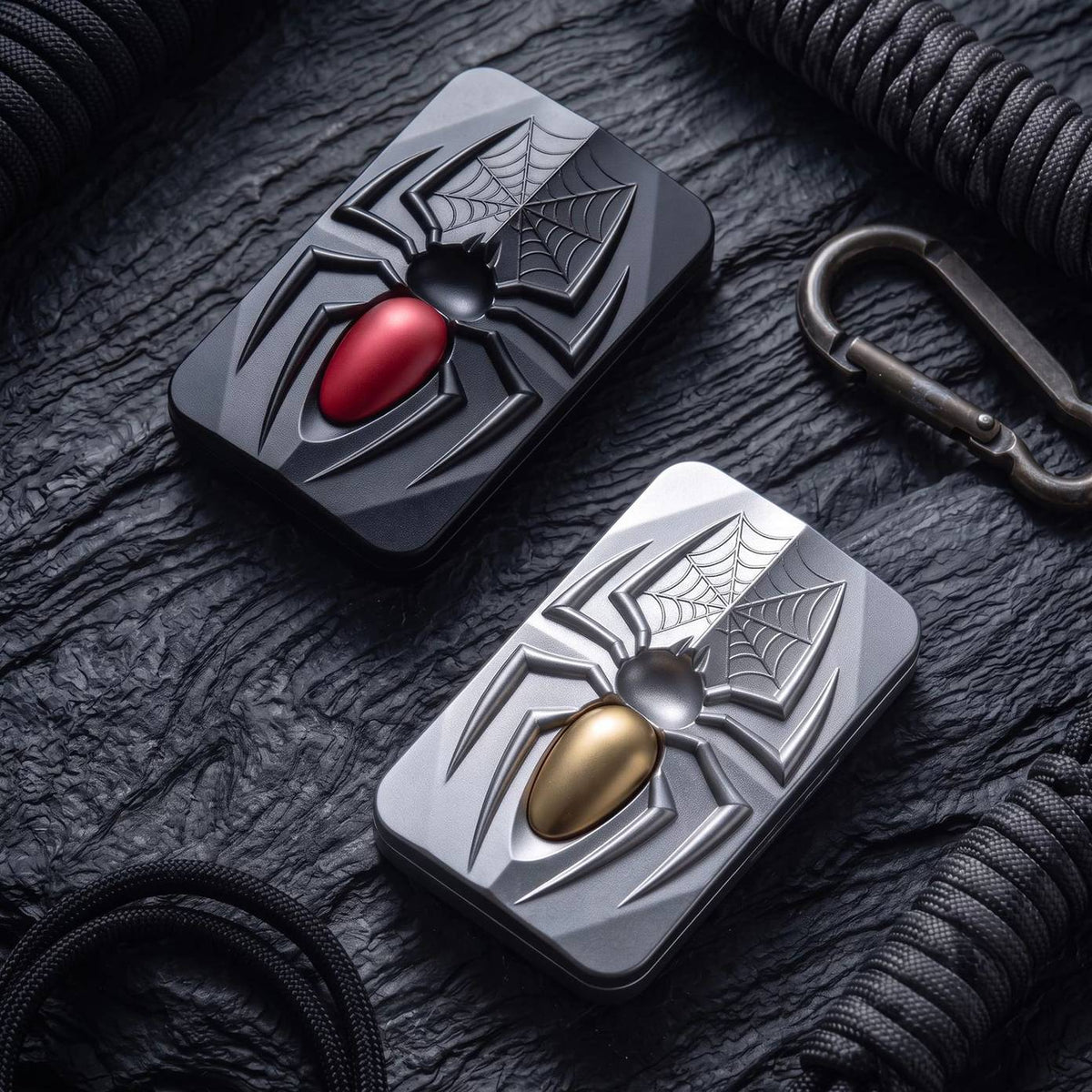 Spider Web Limitless Slider EDC | Full Metal, 3D Sculpted Relief