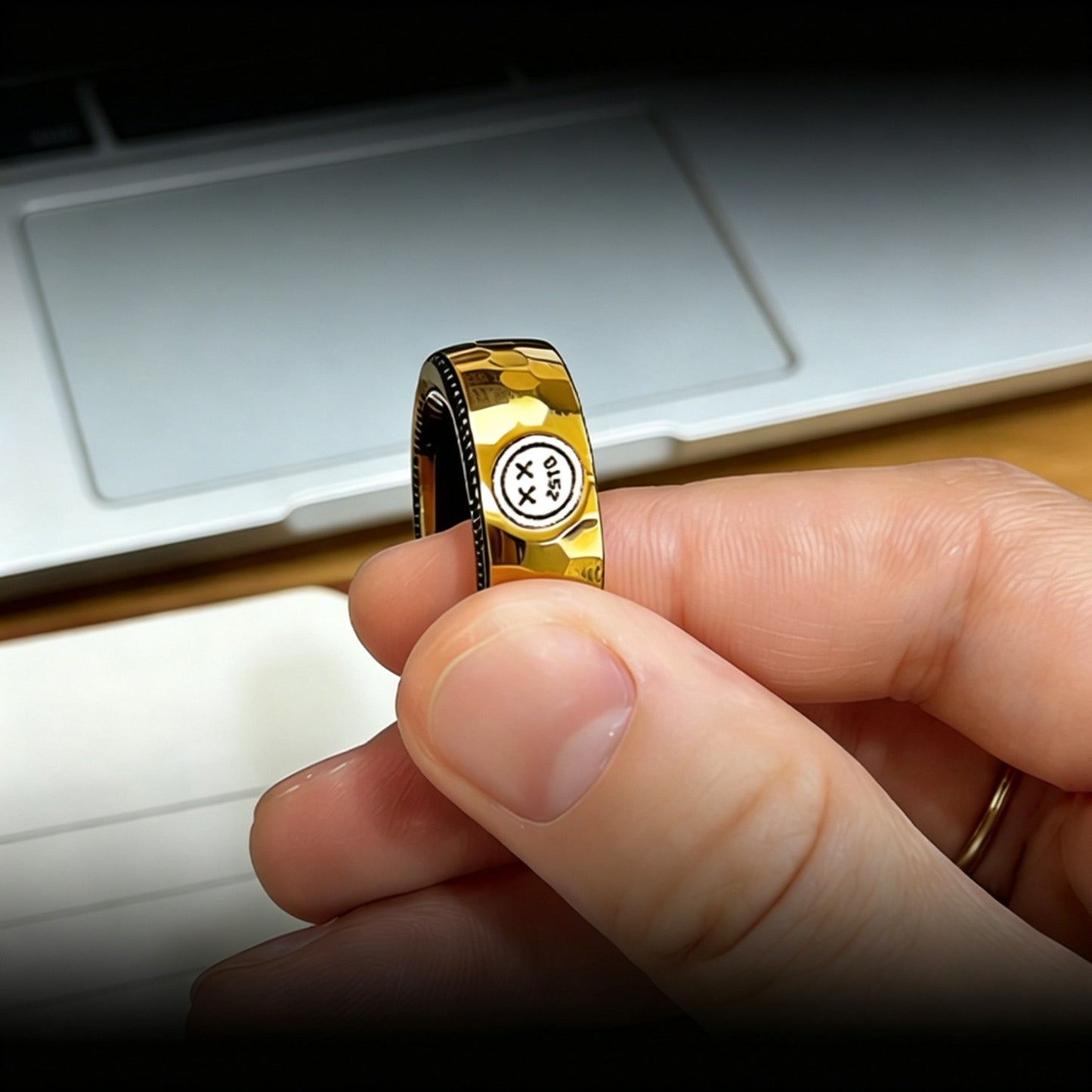 Stainless Steel Spinner Ring EDC | Crisp Click Outer Band | Multi-Finish | Stress Relief Fidget Ring