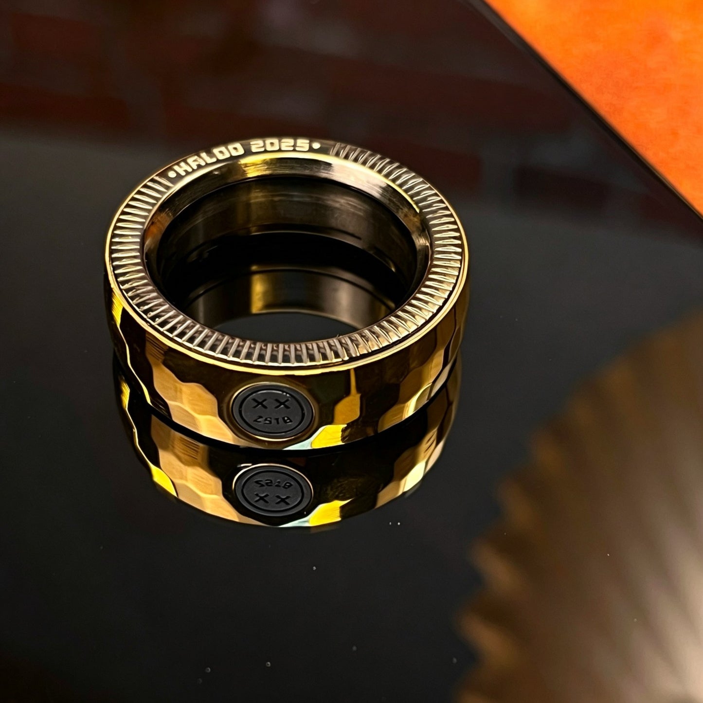Stainless Steel Spinner Ring EDC | Crisp Click Outer Band | Multi-Finish | Stress Relief Fidget Ring