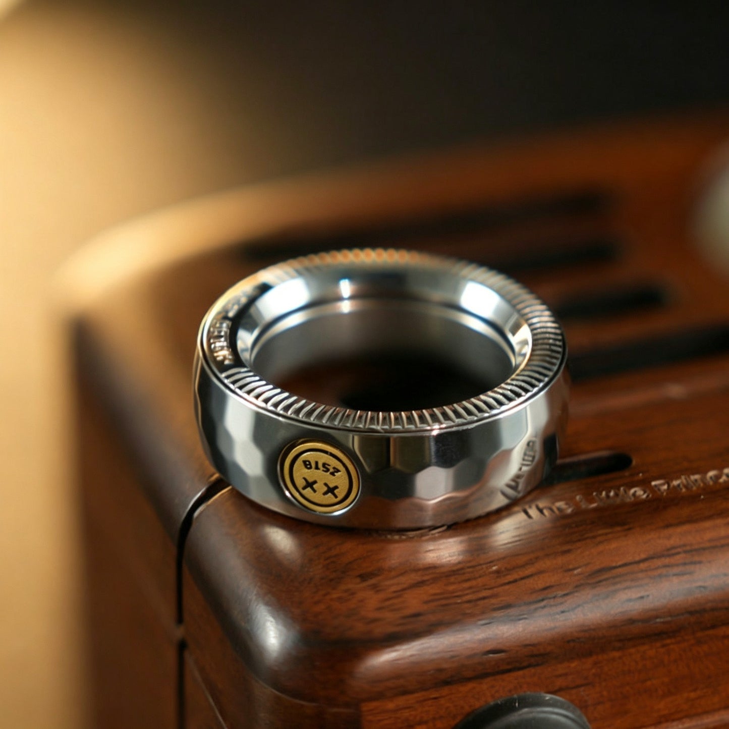 Stainless Steel Spinner Ring EDC | Crisp Click Outer Band | Multi-Finish | Stress Relief Fidget Ring