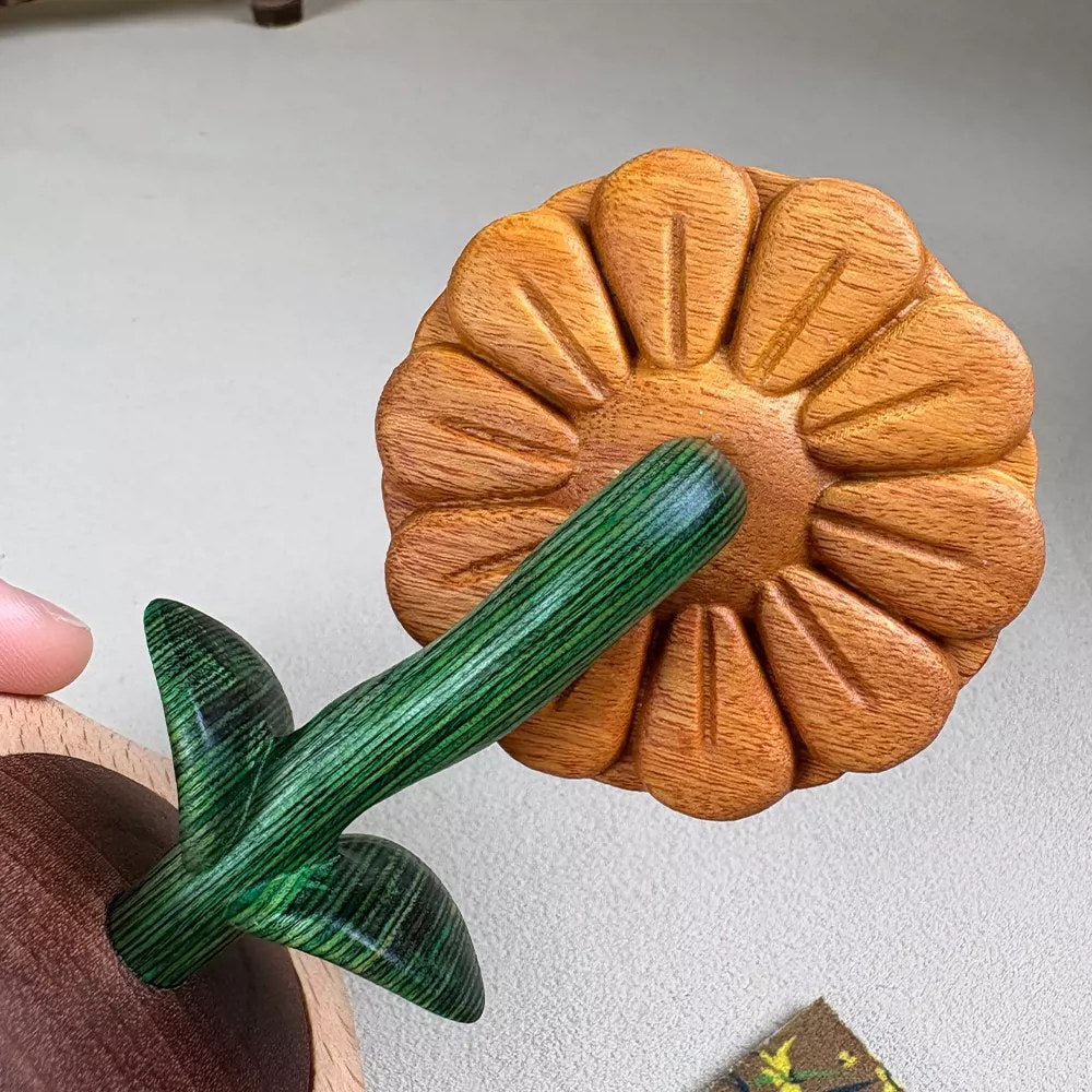 Sunflower Wooden Music Box | Sandalwood & Rosewood, Castle in the Sky