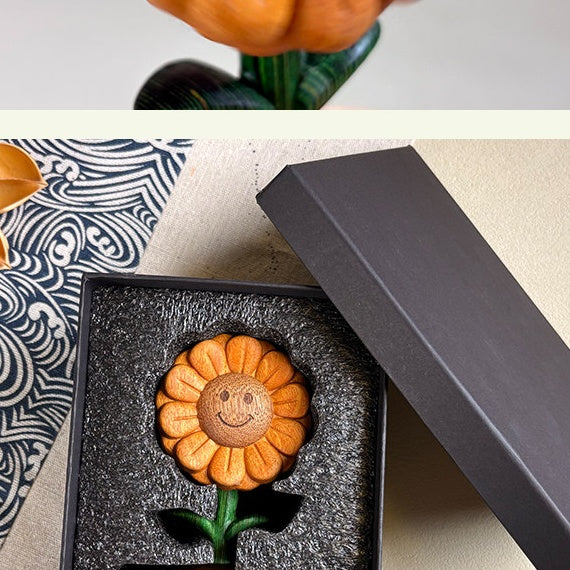 Sunflower Wooden Music Box | Sandalwood & Rosewood, Castle in the Sky