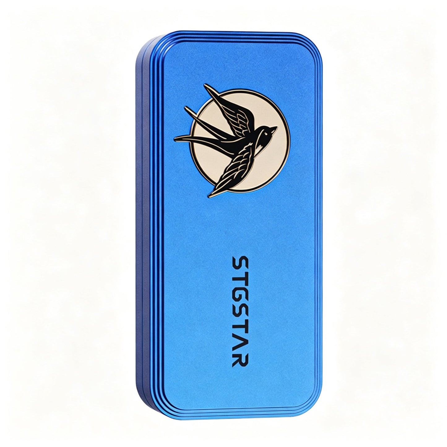 Swallow EDC Push-Card | Aluminum Body | Brass Swallow Badge | CNC Machined | 3 Colors | Engravable