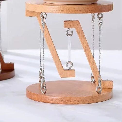 Tensegrity Structure Sculpture - Handcrafted Wood Desktop Art