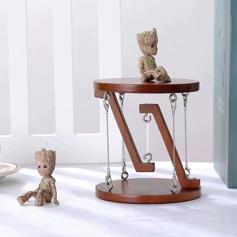 Tensegrity Structure Sculpture - Handcrafted Wood Desktop Art