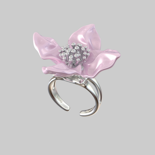 The Spinning Snowflake Ring | Fidget Ring for Anxiety Relief | Adjustable Sterling Silver