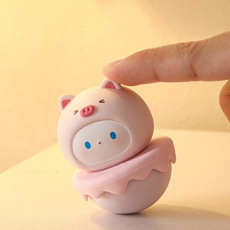 Les copains incassables, 6 jouets culbuto oscillants pour la résilience et la décoration de bureau